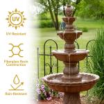 Sunnydaze Pineapple 4-Tier Outdoor Water Fountain
