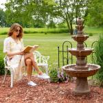 Sunnydaze Pineapple 4-Tier Outdoor Water Fountain