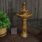 Sunnydaze Rustic Solar Outdoor Water Fountain