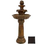 Sunnydaze Rustic Solar Outdoor Water Fountain