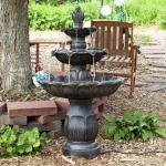 Sunnydaze Classic Tulip 3-Tier Outdoor Fountain