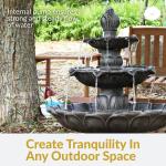Sunnydaze Classic Tulip 3-Tier Outdoor Fountain