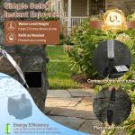 4-Tier Rock Water Fountain with LED Lights