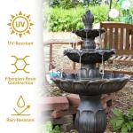 Sunnydaze Classic Tulip 3-Tier Outdoor Fountain