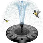 Solar Bird Bath Fountain with 6 Nozzles