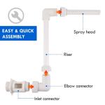 Adjustable Wall Fountain for Outdoor Pools and Ponds