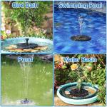Solar Bird Bath Fountain with 6 Nozzles