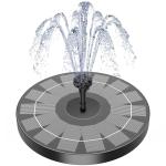 Solar Bird Bath Fountain with 6 Nozzles