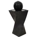 Black Solar Ball Water Fountain with LED Lights