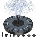 Solar Bird Bath Fountain with 6 Nozzles