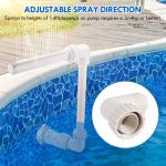 Adjustable Wall Fountain for Outdoor Pools and Ponds