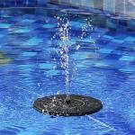 Solar Bird Bath Fountain with 6 Nozzles