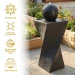 Black Solar Ball Water Fountain with LED Lights