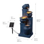 28.5" Solar 4-Tier Outdoor Garden Fountain