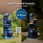 28.5" Solar 4-Tier Outdoor Garden Fountain