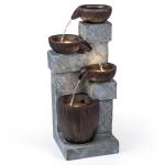 32” 4-Tier Outdoor Fountain with LED Lights