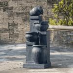 28.5" Solar 4-Tier Outdoor Garden Fountain