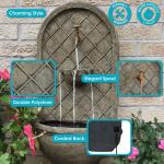 Sunnydaze Messina Wall Fountain in French Limestone