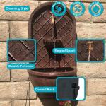 Sunnydaze Messina Solar Wall Fountain - Bronze