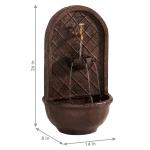 Sunnydaze Messina Solar Wall Fountain - Bronze