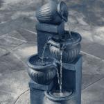 28.5" Solar 4-Tier Outdoor Garden Fountain