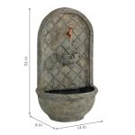 Sunnydaze Messina Wall Fountain in French Limestone