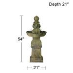 Rustic Tuscan Garden Pedestal Outdoor Water Fountain
