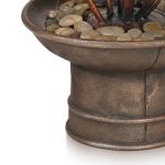 Rustic 33" Water Lilies and Cat Tails Fountain