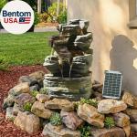 6-Tier Solar Cascading Rock Water Fountain