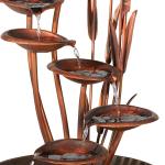 Rustic 33" Water Lilies and Cat Tails Fountain