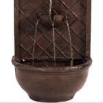 Sunnydaze Messina Solar Wall Fountain - Bronze