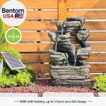 6-Tier Solar Cascading Rock Water Fountain