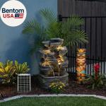 6-Tier Solar Cascading Rock Water Fountain