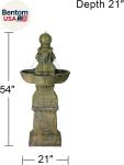 54" High Royal Lion Faux Stone Outdoor Fountain