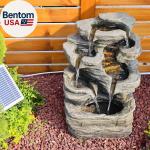 6-Tier Solar Cascading Rock Water Fountain