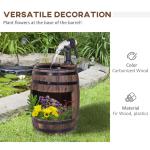 2-Tier Wooden Outdoor Water Pump Fountain