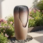 Uimoso Glazed Jar Water Fountain with LED Lights