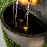 Buddha Zen Wall Garden Water Fountain with LED