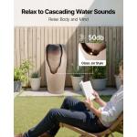 Uimoso Glazed Jar Water Fountain with LED Lights
