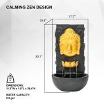 Buddha Zen Wall Garden Water Fountain with LED
