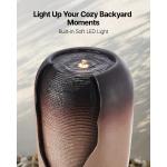 Uimoso Glazed Jar Water Fountain with LED Lights