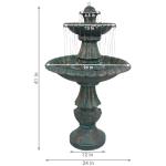 Sunnydaze 2-Tier Polyresin Outdoor Water Fountain
