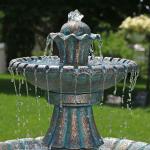 Sunnydaze 2-Tier Polyresin Outdoor Water Fountain