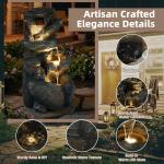 Modern Rock Cascading Water Fountain for Gardens