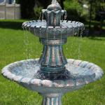 Sunnydaze 2-Tier Polyresin Outdoor Water Fountain