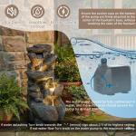 Modern Rock Cascading Water Fountain for Gardens