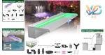 Stainless Steel LED Waterfall Fountain for Outdoors