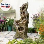 Large 5-Tier Outdoor Cascading Tree Trunk Fountain