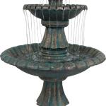 Sunnydaze 2-Tier Polyresin Outdoor Water Fountain
