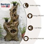 Large 5-Tier Outdoor Cascading Tree Trunk Fountain